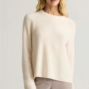 Quince Mongolian Cashmere Fisherman Crewneck Sweater